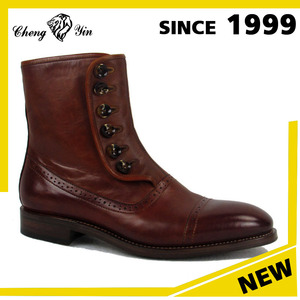 Última moda <span class=keywords><strong>hombre</strong></span> botín de piel Guangzhou venta al por mayor brillante superior romano de arranque para <span class=keywords><strong>el</strong></span> <span class=keywords><strong>hombre</strong></span> - Product Image 6
