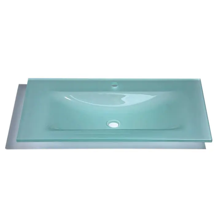 DOMO tempered glass basin countertop