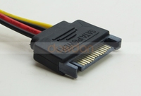 Cable de alimentación SATA macho, 4 pines LP4 IDE hembra, 15 Pines, 20CM