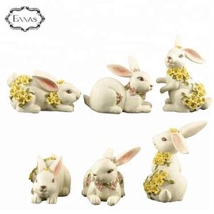 Reçine paskalya tavşanı veya bunny heykelleri için ev ve bahçe süslemeleri - Product Image 2