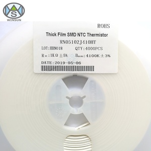 Thermistance <span class=keywords><strong>NTC</strong></span> de haute qualité 0805 / 2012 <span class=keywords><strong>1K</strong></span> <span class=keywords><strong>Ohm</strong></span> Valeur B 4100K à puce / CMS, fabriquée à Shenzhen - Product Image 4