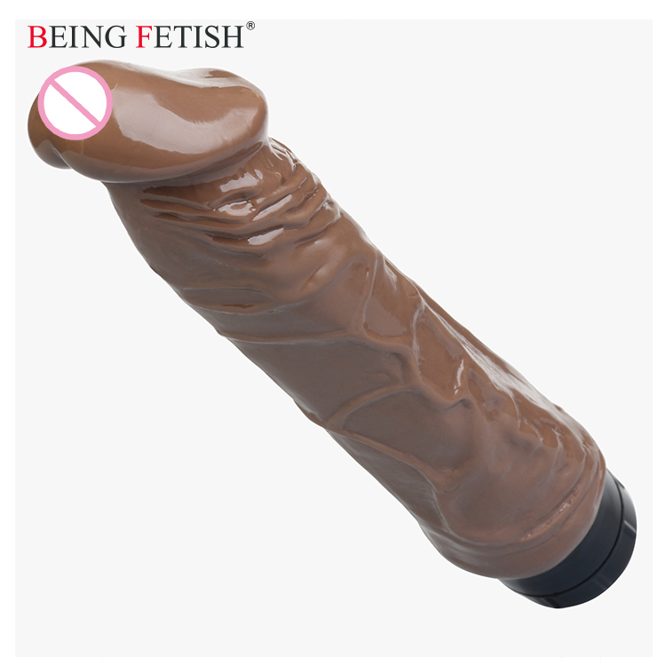 9 Pouce Super Simulation Vibrateur Gode Réaliste Étanche Vibrant Sex Toy En Chair