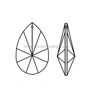기계 컷 AAA 품질 클리어 아몬드 모양 크리스탈 샹들리에 교체 부품 - Product Image 3