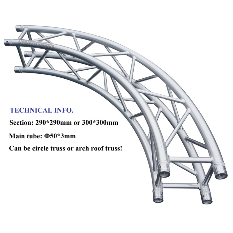 Aluminum Truss for Concert Arched Stage Canopy Roof Design