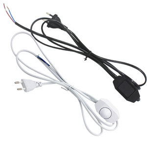 Dimmable 1.8m EU/US Plug Lumière Commutation Rond Interrupteur Cordon Fil Câble Prise Alimentation <span class=keywords><strong>pour</strong></span> Lampes LED <span class=keywords><strong>Abat</strong></span>-<span class=keywords><strong>Jour</strong></span> Papier Lumières Étoiles Lampes - Product Image 1
