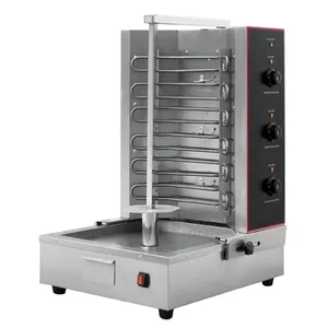 Restaurant shish portable gas kebab making grill machine