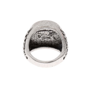 Anello Amuleto Runico Magico Vichingo Vintage Nordico Elmo dell'Introspezione Aegishjalmur da Uomo all'Ingrosso Realizzato in Lega di Zinco - Product Image 3