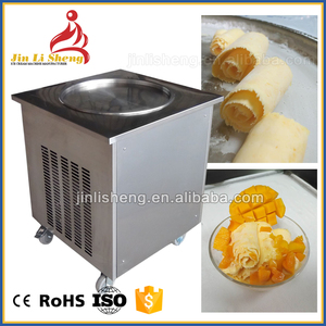 Temperatura ajustada Tailandia Stir Fry máquina placa fría solo cuadrado plana pan frito helado rollo máquina - Product Image 4