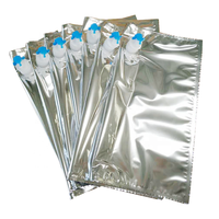 Pochette de recharge pour portefeuille à vin laminé personnalisé 2L 3L 5L 10L Sac à bavette de stockage d'eau de jus liquide Valve de boîte aseptique pour BRC/HACCP