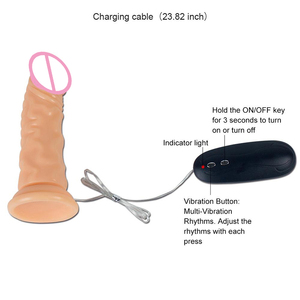 Gode réaliste vibration balançoire liquide PVC coq chauffant avec forte ventouse produits sexuels pour adultes jouet sexuel pour femmes - Product Image 5