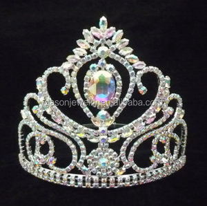 Couronnes de mariée Ab en cristal, personnalisées, longues, pour spectacle, mariage, princesse, reine - Product Image 4