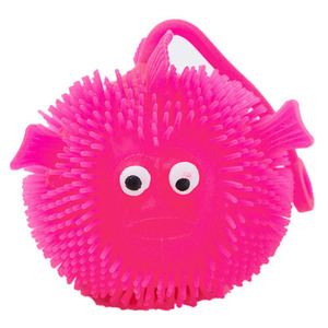 Novo Animal Peixe Brinquedos Luz Piscando Bola Baiacu Macio Spiky Anti Stress Yoyo Bolas para As Crianças Por Atacado