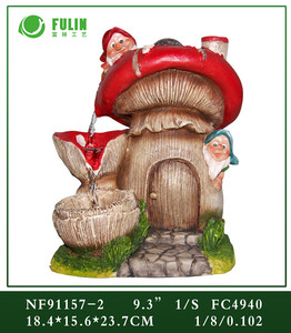 גנום polyresin gnome ופסל פטריות עם מזרקת מים אור עבור הבית & גן עבודות דקורטיביות - Product Image 3