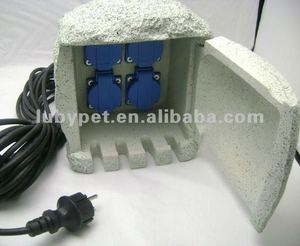 Veiligheid Outdoor Vijver Tuin 4 X Plug Elektrische <span class=keywords><strong>Rock</strong></span> Tuin Socket Voor Tuin CSB-104