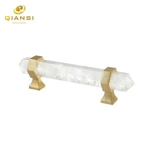 천연 자수정 황동 모던 방청 도어 크리스탈 가구 캐비닛 서랍장 옷장 주방 욕실 거실용 - Product Image 4