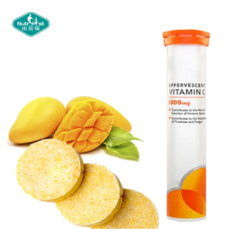 OEM ODM Orange Flavor Support compresse effervescenti multivitaminiche immunitarie con vitamina C Private Label
