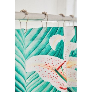 Cortina <span class=keywords><strong>de</strong></span> <span class=keywords><strong>tela</strong></span> <span class=keywords><strong>de</strong></span> poliéster 100% con estampado Floral, elegante y <span class=keywords><strong>de</strong></span> alta calidad, para decoración <span class=keywords><strong>de</strong></span> <span class=keywords><strong>baño</strong></span> y ducha, venta al por mayor - Product Image 5