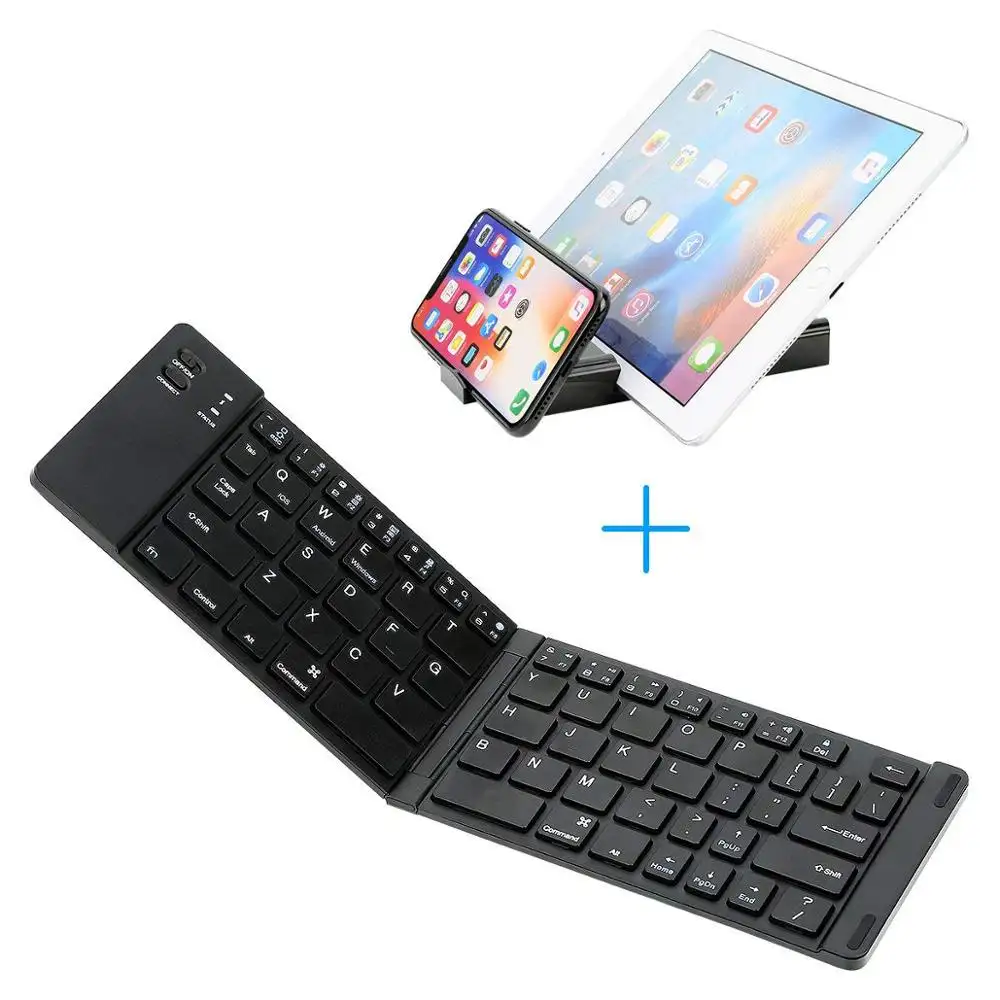 Katlanlr klavye Mini teclado Bluetooth RoHS pequeño plegable inalámbrico Bluetooth teclado para PC portátil Samsung Galaxy Tab s5