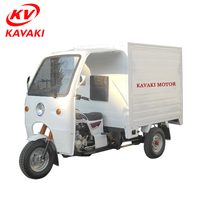 KAVAKI Nuevo Triciclo de Carga Pesada de 1200 kg, Triciclo Cerrado de Tres Ruedas / Motocicleta Triciclo de Carga de 3 Ruedas