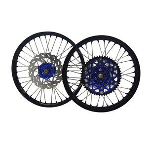 Jantes noires de moto avec moyeux bleus, pour YZ <span class=keywords><strong>250</strong></span> <span class=keywords><strong>YZF</strong></span> <span class=keywords><strong>250</strong></span> WRF 450 - Product Image 3