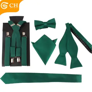 Fashion Clip-on Boy Hand Made suspender and bow tie set