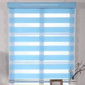 Toptan şerit güneşlikler pencere-Sıcak satış siyah ve beyaz şerit toptan kumaş rulo zebra kör bileşen pencere/kapı için