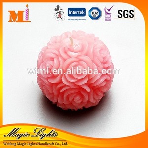 Delicado Ronda Bola <span class=keywords><strong>de</strong></span> Rose vela Para <span class=keywords><strong>la</strong></span> <span class=keywords><strong>Boda</strong></span> - Product Image 1