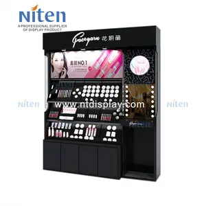 Make up products display stands store design for small cosmetics shop