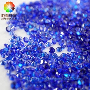 หินสังเคราะห์เครื่องตัดพม่า blue <span class=keywords><strong>Spinel</strong></span> รอบหลวมอัญมณี - Product Image 3