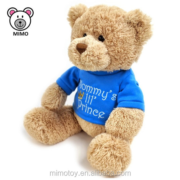 Lage Moq Custom Logo 8 ''Teddybeer Knuffel Met T Shirts Groothandel Gepersonaliseerde Knuffeldier Zachte Pluche Teddy beer