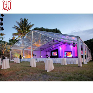 15X30M Luxe Clear Cover Bruiloft Banket Marquee Tent Met Transparante Dak