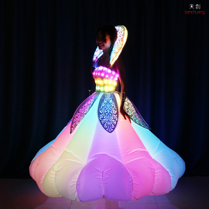 <span class=keywords><strong>Robe</strong></span> de <span class=keywords><strong>princesse</strong></span> gonflable à LED personnalisée pour les fêtes Costumes de fête illuminés à LED - Product Image 4