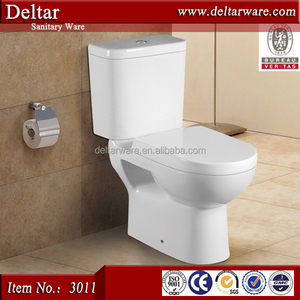 Toilettes à deux trous, toilettes avec entrée d'eau latérale, deux pièces