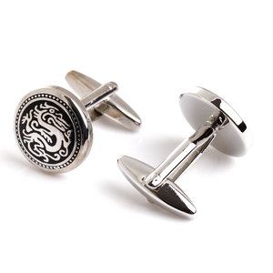 Boutons De Manchette <span class=keywords><strong>Vintage</strong></span> or/argent couleur rétro dragon conception hotsale boutons de manchette en cuivre en gros et au détail