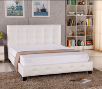 Le dernier cadre de lit rembourré en tissu pour hôtel Double Full King Queen Size au design simple et moderne