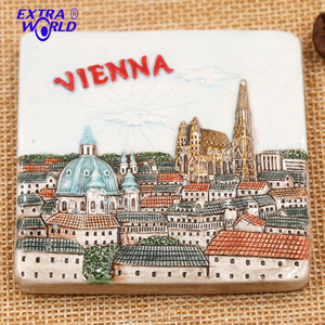 Alta calidad de recuerdos y regalos de cerámica pintada a mano personalizado imán país Austria Viena hecho en China - Product Image 1