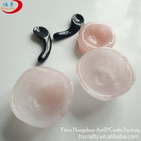 2026 Sculptures Rock Bowl Lavabo en pierre naturelle Pierres d'évier en quartz rose