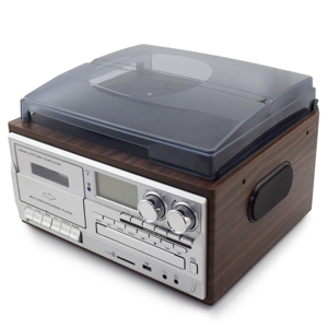 Lecteur de disques vinyle tout-en-un en gros avec CD, fonctionnement facile, cassette, USB, carte, radio et enregistrement pour la maison et le bureau - Product Image 5