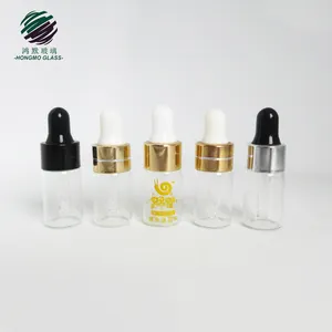 3 ml 3 ml 5ml 작은 미니 컨테이너 리필 클리어 젖빛 앰버 유리 dropper 병 피펫 에센셜 오일 샘플