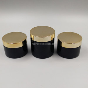 空 4 盎司黑色宽口塑料化妆品膏霜罐/塑料护肤霜容器 - Product Image 4