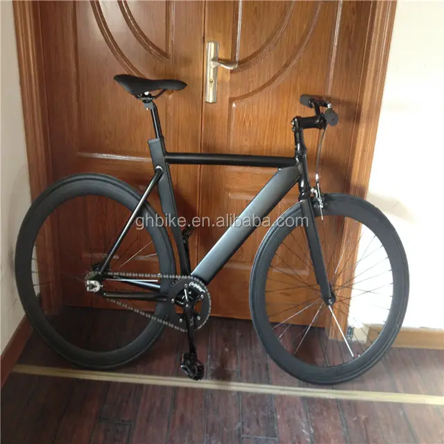 700c negro de aleación de aluminio 6061 marco fixie bicicleta de engranaje fijo hombre bicicleta de pista