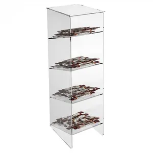 4 Tier Tall Helder Acryl Chocolade Snoep Display Rack Perspex Goederen Planken