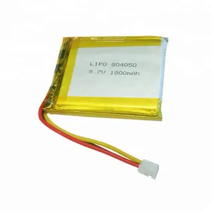 804050 3.7V 1800mAh بوليمر ليثيوم قابل لإعادة الشحن البطارية مع 10K NTC وموصل