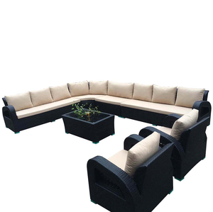 Sofá de mimbre redondo grande para exteriores, mueble para piscina, para Resorts - Product Image 1