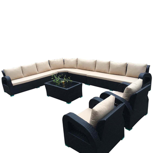 Ngoài Trời Lớn Vòng Wicker Mây Pool Sofa Nội Thất Cho Khu Nghỉ Mát