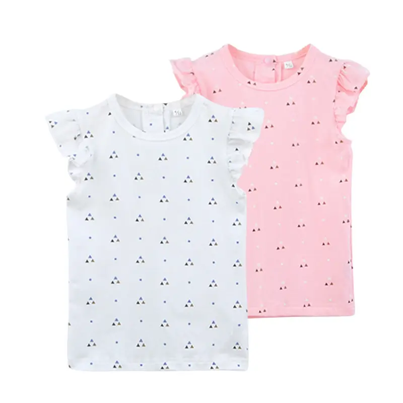 Ropa de algodón de verano para niños, Tops encantadores para bebés, camiseta de manga corta