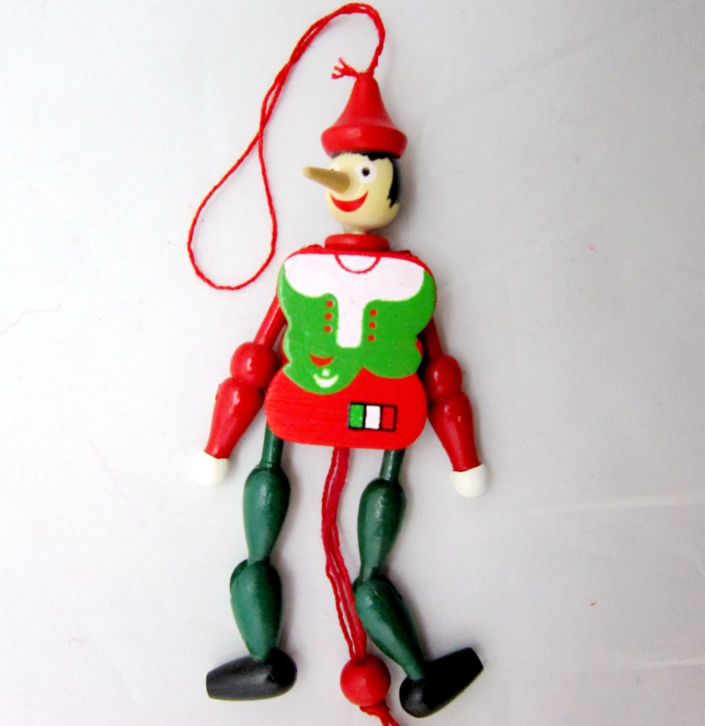 ハンドメイドマリオネット人形 12cmの木製ピノキオ お子様向け玩具