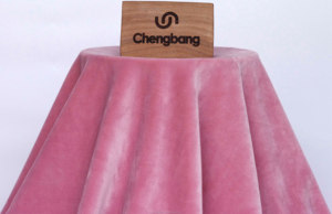 Nouveau <span class=keywords><strong>tissu</strong></span> lin Chengbang, prix d'usine, Polyester Spandex, peluche, velours doux, molletonné, rose, pour bébé - Product Image 2