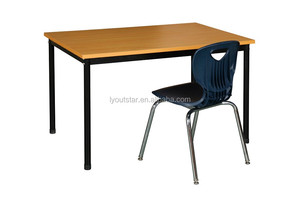 Conciso <span class=keywords><strong>teather</strong></span> mobiliario escolar oficina MDF tablero de mesa y una silla - Product Image 2