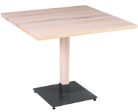 Tables basses de salle à manger carrées modernes avec mobilier de restaurant en bois massif pour hôtels Mobilier contemporain en bois avec accents métalliques